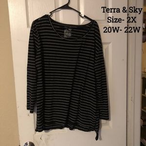 Terra & Sky Blouse; Size: 20W-22W